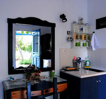 Interior of a double room in Sifnos